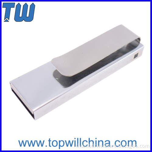 Metal Slim Tie Clip Usb Flashdrives Free Shipment